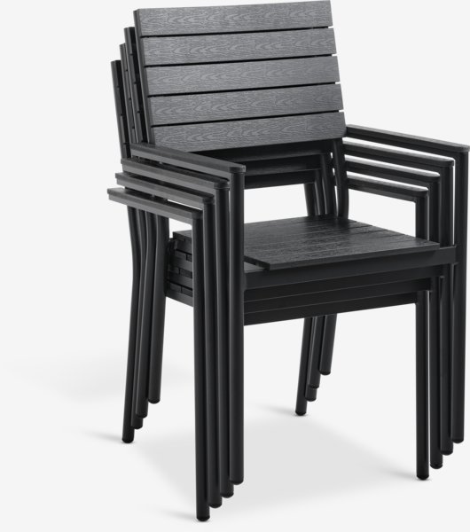 Stacking chair PADHOLM black