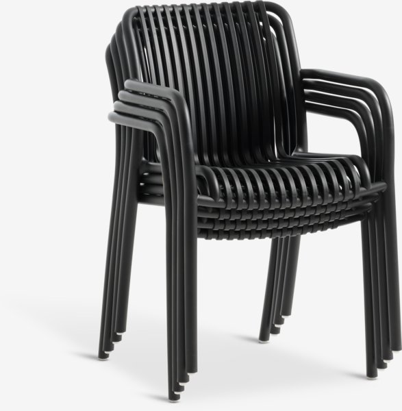 JERSORE Μ70 τραπέζι + 2 NABBEN καρέκλες μαύρο