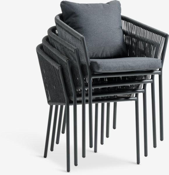 Stohovací židle BRAVA rychleschnoucí šedá