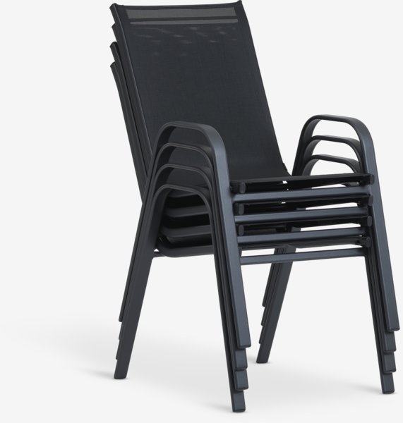 JERSORE L70 tafel + 2 LEKNES stoelen zwart