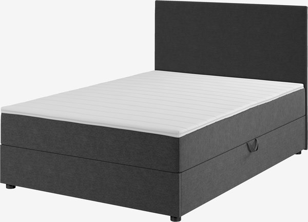 Boxspring 140x200 PLUS C40 opbergruimte Grijs-40