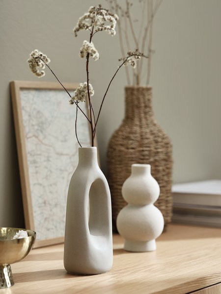 Vase INGEMAR D8xH20cm grey