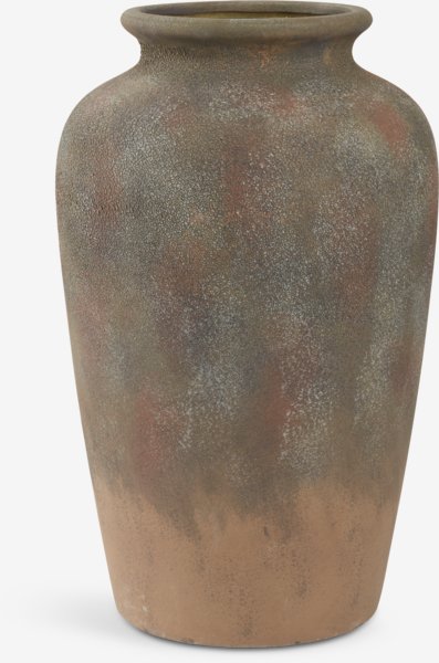 Vase TOMMY D26xH44cm grey/brown