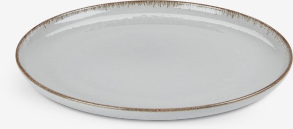 Plato FERDUS Ø27cm porcelana gris