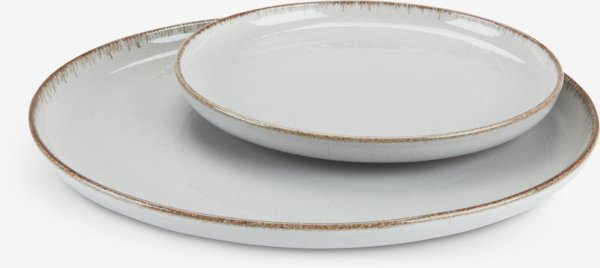 Assiette FERDUS Ø27cm porcelaine gris