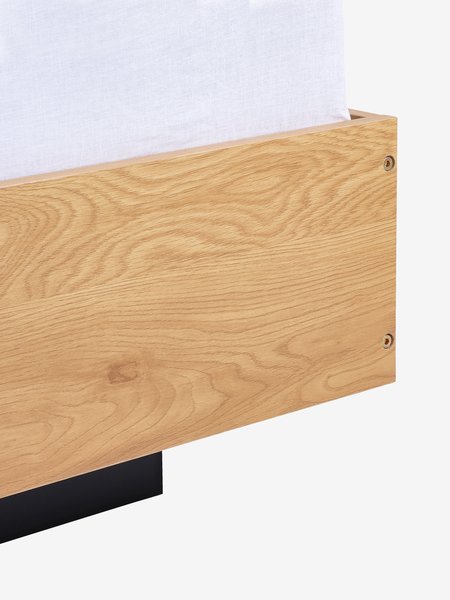 Letto ELLINGE 140x200 cm con contenitore color rovere