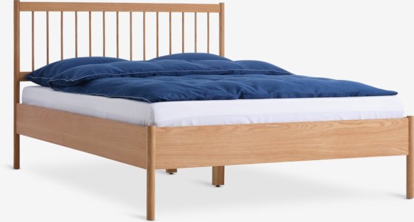 Bed frame STUBBERUP Euro Double oak