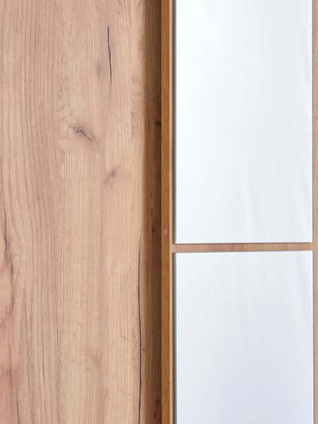 Armadio ODDER 120x201 2 ante scorrevoli con specchio rovere