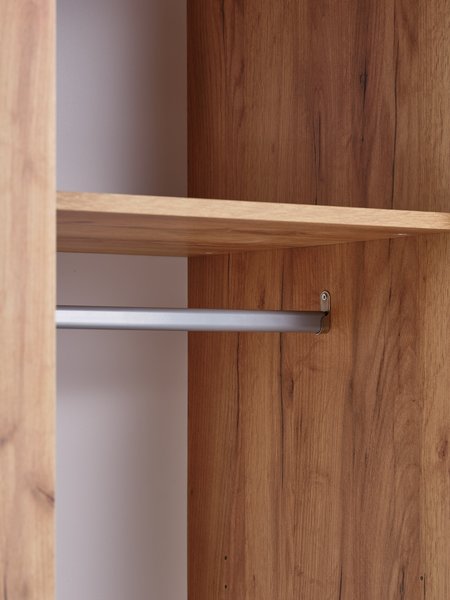Armadio ODDER 120x201 2 ante scorrevoli con specchio rovere