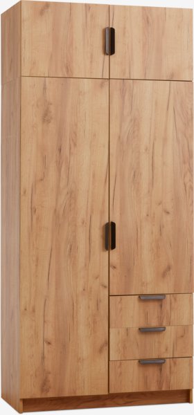 Ormar JENSLEV 96x176 2 vrata 3 ladice boja hrasta
