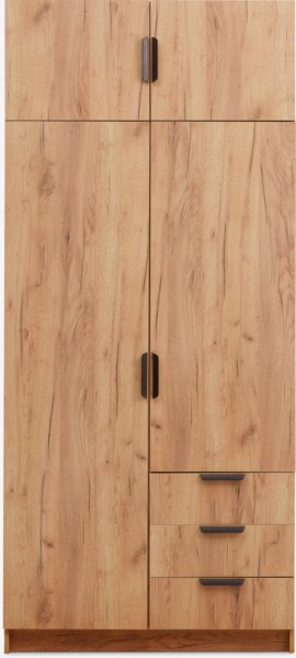 Ormar JENSLEV 96x176 2 vrata 3 ladice boja hrasta
