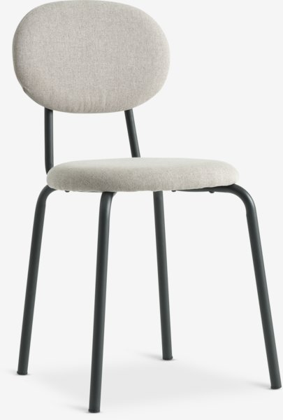 Dining chair MALT sand fabric/black