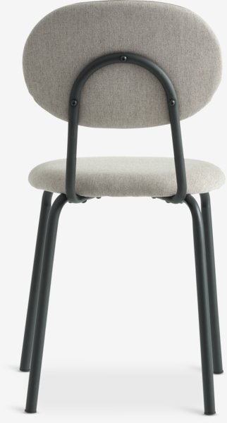 Dining chair MALT sand fabric/black