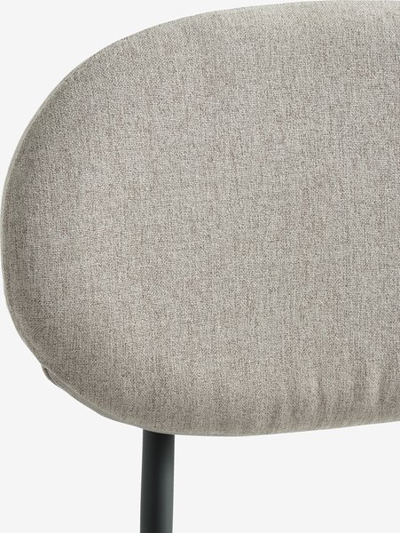 Dining chair MALT sand fabric/black