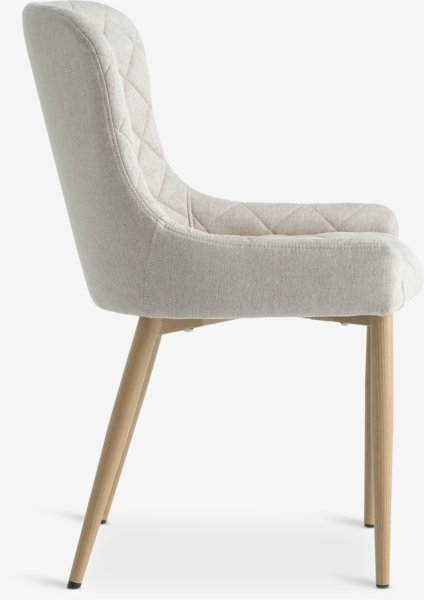 Sedia BELLINGE tessuto color sabbia/color rovere