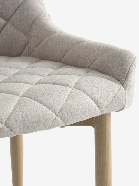 Chaise BELLINGE tissu sable/couleur chêne