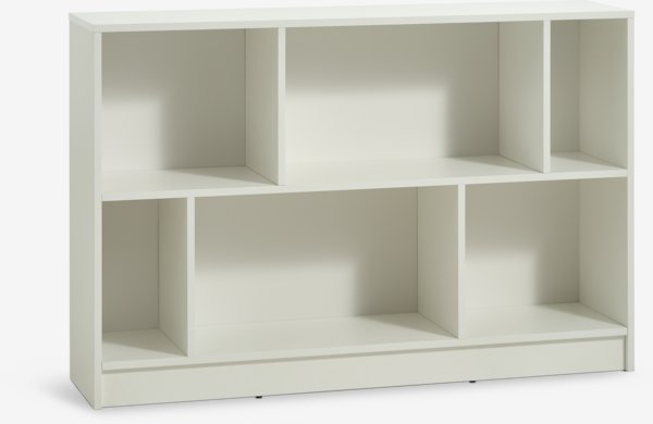 Bookcase MOSBJERG 6 shelves white