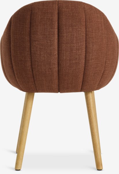 Silla de comedor INGERSLEV terracota/color roble