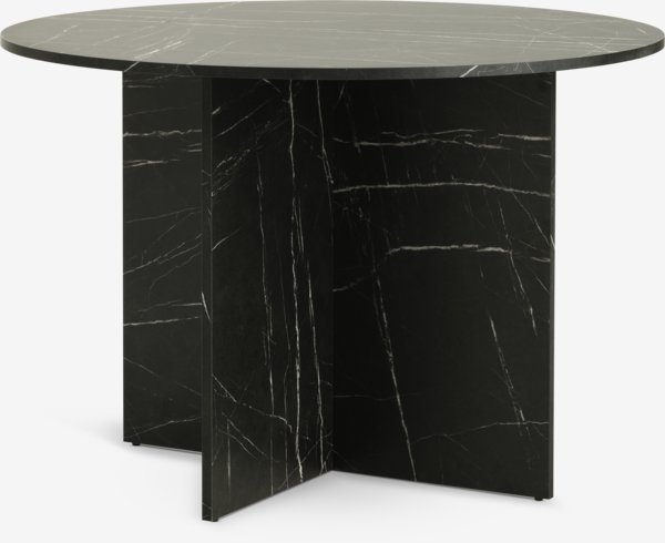 Dining table KRONDAL D110 marble black colour