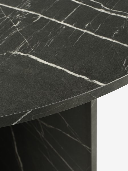 Tavolo KRONDAL Ø110 cm effetto marmo nero