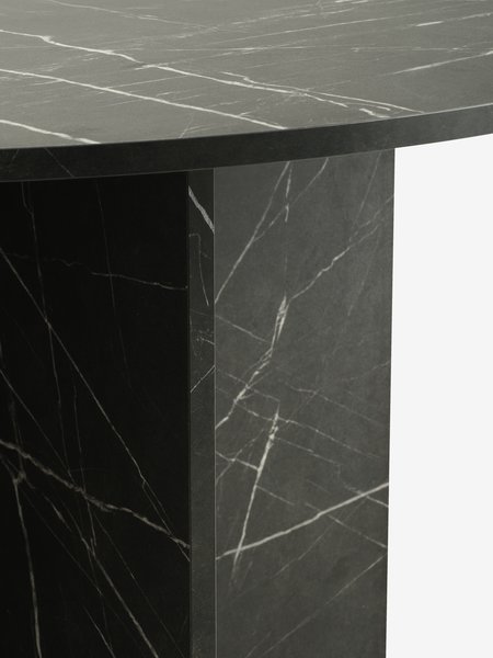 Tavolo KRONDAL Ø110 cm effetto marmo nero