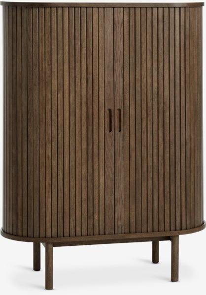 Kast LYNGVIG 90 cm 2 tambour deuren donker eiken