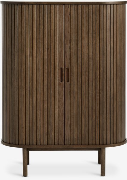 Kast LYNGVIG 90 cm 2 tambour deuren donker eiken