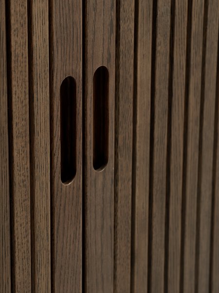 Cabinet LYNGVIG 90 cm 2 tambour doors dark oak