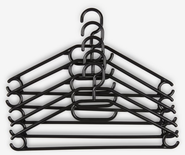 Hangers TRYGVE black pack of 5