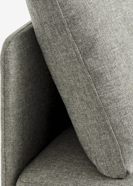 Kauč OLSTRUP siva tkanina/boja hrasta