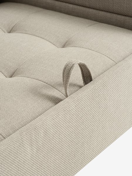 Sovesofa m/sjeselong TEGLHUSE beige stoff