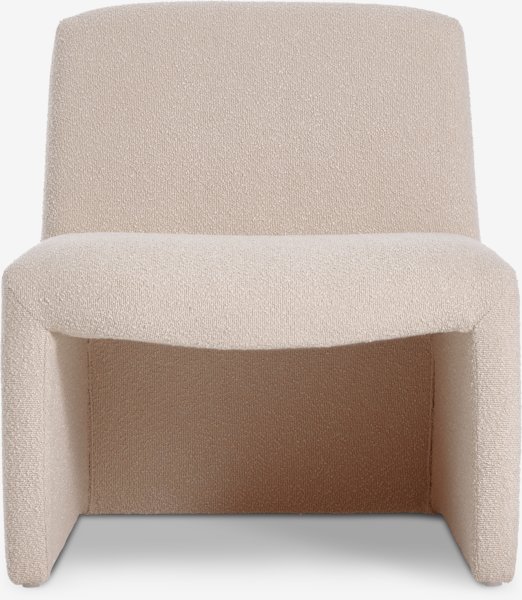 Lounge chair BULLERUP white teddy