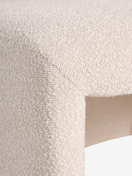 Lounge chair BULLERUP white teddy