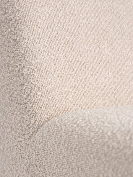 Lounge chair BULLERUP white teddy