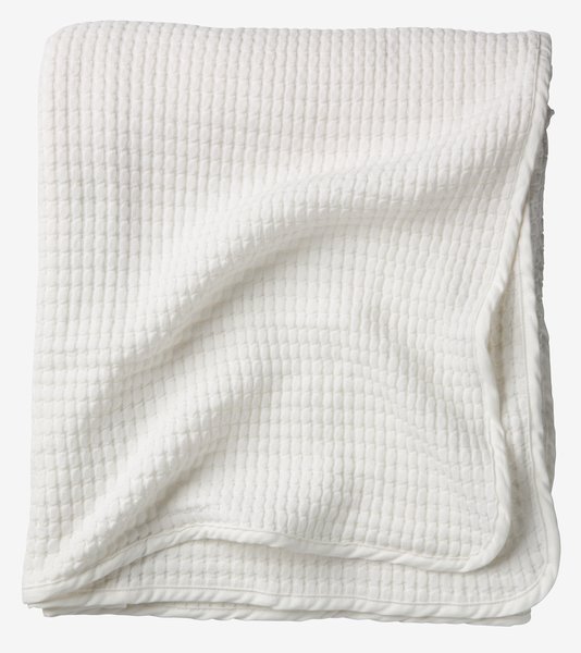 Bed throw FORSYTIA 160x220 white