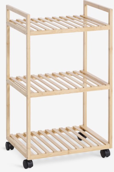 Trolley EGTVED 3 shelves bamboo