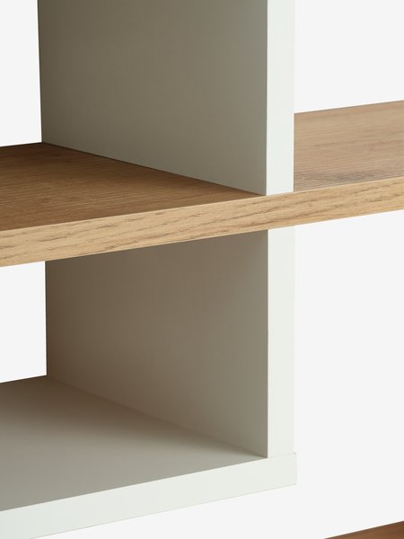 Ράφια τοίχου ALLESTED 2 ράφια λευκό/άγρια φυσική δρυς