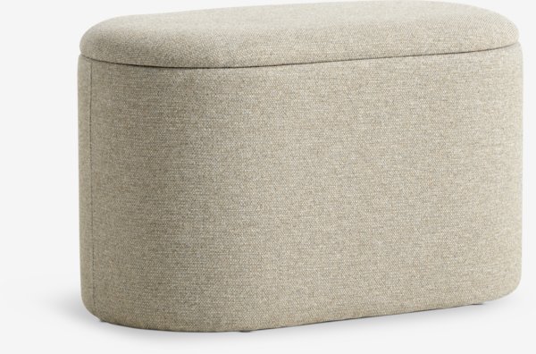 Pouffe GISLEV 65x36 w/storage sand fabric