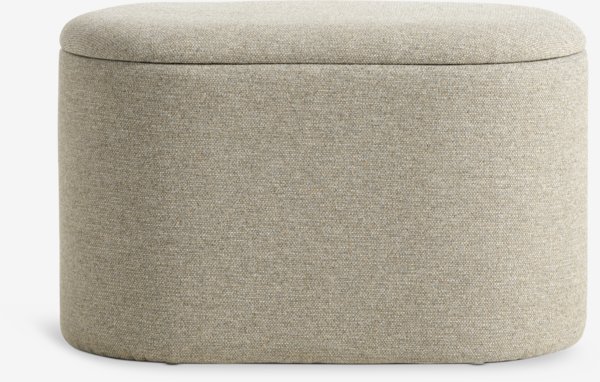 Pouffe GISLEV 65x36 w/storage sand fabric