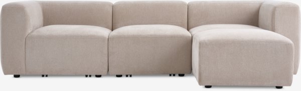 Modular sofa SKEJBY chaise longue sand fabric