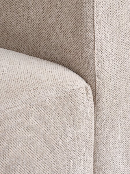Modular sofa SKEJBY 3 seater with pouffe sand fabric