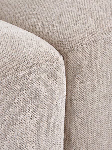 Modular sofa SKEJBY 3 seater with pouffe sand fabric