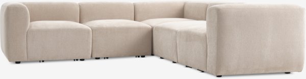 Modular sofa SKEJBY corner sand fabric