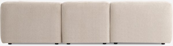Modular sofa SKEJBY 5 seater corner sand fabric