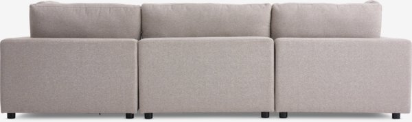Modular sofa LUNDBY 5 seater corner sand fabric