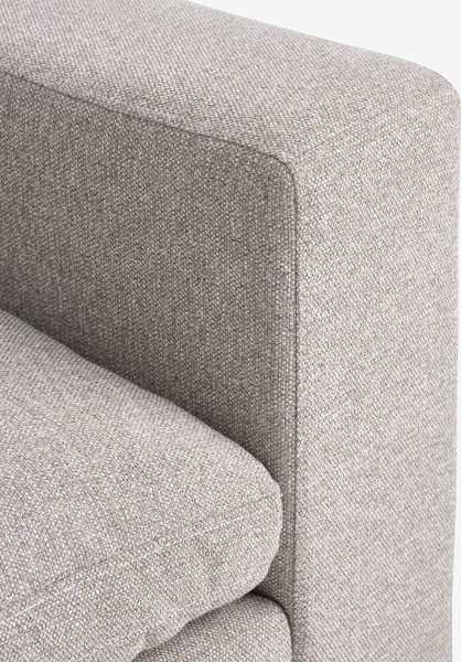 Modular sofa LUNDBY 5 seater corner sand fabric