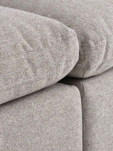 Modular sofa LUNDBY 5 seater corner sand fabric