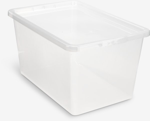 Boîte de rangement BASIC BOX 52L avec couvercle transparent
