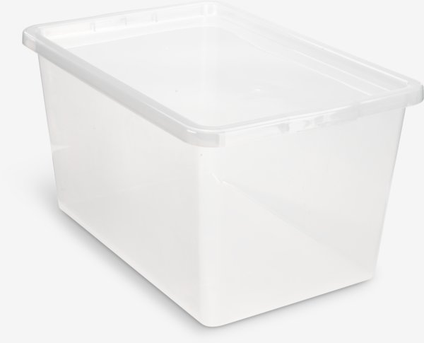 Aufbewahrungsbox BASIC BOX 52L m/Deckel transparent