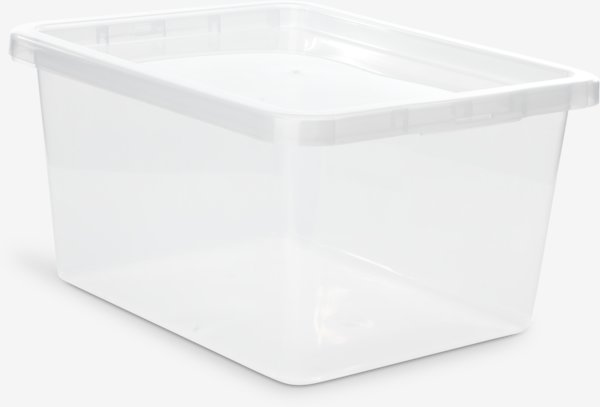 Opbevaringsboks BASIC BOX 20L m/låg transparent